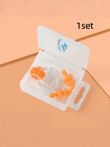 1 Set Swimming Nose Clip & Ear Plugs, Silicone Swimming Accessories, Anti-Leakage Competitive Swimming Equipment - Earplugs and Nose Clips - View 6
