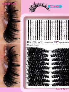 Velvet Fluffy Soft False Eyelashes, Reusable Eyelash Extension Set, Suitable For Beginners, Daily Wear, Party, Wedding, Date - Multicolor - View 2