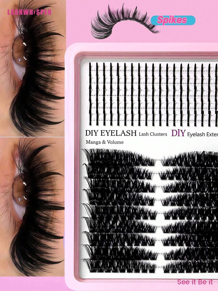 Velvet Fluffy Soft False Eyelashes, Reusable Eyelash Extension Set, Suitable For Beginners, Daily Wear, Party, Wedding, Date