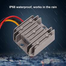 Convertidor reductor de voltaje de 24 V a 12 V para automóvil, resistente al agua (CC 18 V-36 V a CC 12 V, 10 A, 120 W) - Gris Claro - Ver 5