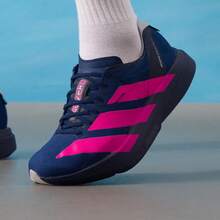 Adidas 男子ADIZERO ADIOS PRO 4運動訓練跑步鞋 - 藍色/粉紅色 - 查看 1