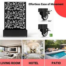 Jardinera metálica con enrejado, jardinera elevada de 183 cm con ruedas y mosquitera, jardinera exterior galvanizada con orificios de drenaje para plantas trepadoras, hortalizas y enredaderas. - Negro - Ver 3