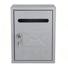 Skrzynka pocztowa zamykana na klucz, wodoodporna, 200*75*260 mm, opakowanie pojedyncze, 3 opcje kolorystyczne, odporna na rdzę, odpowiednia do montażu na ogrodzeniu i ścianie - 200*260*75 mm - Zobacz 4