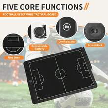 RSP 16-Inch LCD Electronic Football Tactics Tablet, Comes With Stylus Pen And Padded Carrying Case, Football Tactics Training Board, Dedicated Teaching Blackboard, Reusable Digital Strategy Marker Board, Battery Powered With On/Off Switch, Suitable For Football Training, Strategy Planning, Football Club Sports Gift - Black - View 9