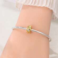 1 Piece Silver Plated Gold Series - Petal Dragonfly Moon Star Bead Suitable For 3mm Bracelet Bracelet DIY Pendant Women's Fashion Jewelry Holiday Birthday Gift - Gold - View 10