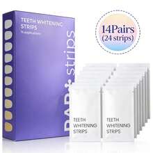 PAP+ Dry Teeth Whitening Strips No Gel Residue Sensitivity-Free Formula Enamel  Mint Fresh Whitener For Coffee Tea Stains Removal 14 Treatments - 打條 - 查看 7