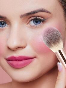 MAANGE 1pc Professional Face Makeup Brush Blush Brush Loose Powder Brush Makeup Tools Doundation Brush For Liquid Makeup For Daily Makeup On Face Travel Makeup Brush,Gift For Women & Girl - Apricot - View 8
