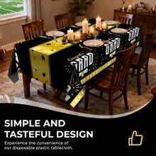 Disposable Plastic Tablecloths With Graduation, Party, Holiday Themes, Waterproof And Oil-Proof For Decoration - Multicolor - View 5