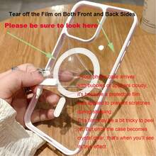 Transparent Magnetic Phone Case, Compatible With IPhone 17 Pro Max, 16, 15, 14, 13, 12, 11 Pro Plus Max, Mini 7, 8, SE, 16e, 7P, X, XR, Xs Max, Shock-Proof Protective Cover, Compatible With Samsung S25 Ultra, S24 Ultra, S23 FE, S22+ - Pink - View 9