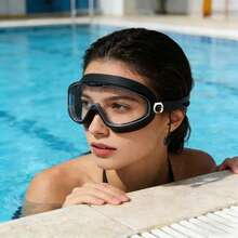 1 Pair High Definition Anti-Fog Waterproof Swimming Goggles, Unisex Swim Goggles With Large Frame And Electroplated Lens, Swimming Equipment - Quick Adjust Silicone Strap, Wide Vision - Ideal For Pool, Beach And Other Summer Activities - A - View 2