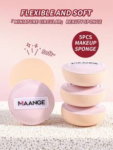 MAANGE 5/10 miếng bông trang điểm mini thoải mái, dễ sử dụng, phù hợp cho trang điểm mặt hàng ngày, có thể dùng để tạo khối, trang điểm mắt và khóe mắt, phụ kiện trang điểm và quà tặng cho bạn bè, quà khuyến mãi, đồ dùng du lịch giá rẻ, vật dụng cần thiết khi đi du lịch. - Hồng - Xem 2
