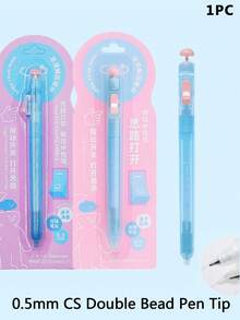 1pc Stress Relief Switch Pen - 0.5mm Smooth Writing Gel Pen With Fingertip Press, Anti-Anxiety Learning Tool, Quick-Drying Ink, Ins-Style Calligraphy Pen Suitable For Students, Relaxing Writing Assistance Tool | Fashionable Pen Body Design | Durable Plastic Pen - Black - View 19