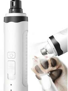 2 In 1 Quiet Paw Trimmer And Dog Nail Grinder With LED Lights, 35dB Dog Paw Grooming Kit Rechargeable Cordless Pet Clipper - 2-in-1 Set - View 1