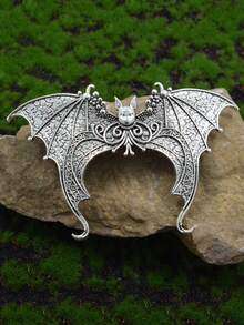 1 件复古维京发夹，朋克蝙蝠发夹，哥特风女士发饰，女士珠宝礼物，新款哥特女巫万圣节法式蝙蝠发夹装饰。适合女士发夹、派对、生日礼物、教师节礼物、女士发饰、女士配饰、爪夹、发夹、发卡 - 彩色 - 查看 4