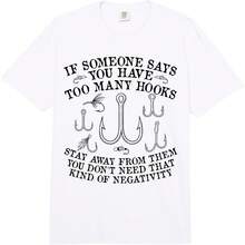 Pesca para Fisher Humor Pescador Gif Posit Vibe Divertido Adulto Camiseta Pesada - Blanco 5 - Ver 1