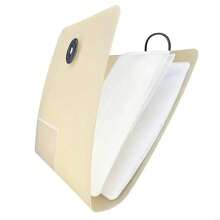 Bolsa organizadora elegante para DVD, estuche para 12 discos con hebilla, caja DVD para discos construcción PP con novedad C8ZZ - blanco transparente - Ver 5