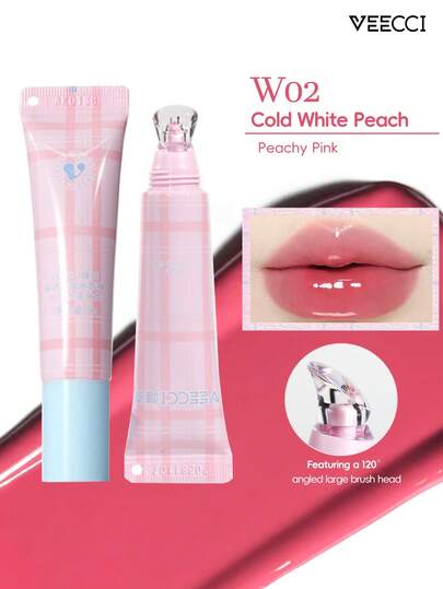 VEECCI ลิปบาล์มคริสตัลใส, ให้ความชุ่มชื้นและทำให้ริมฝีปากเรียบเนียน, เพิ่มความเปล่งประกายทันทีเพื่อริมฝีปากอวบอิ่มชุ่มชื้น, บางเบาและแห้งเร็ว, ลิปบาล์มกลอสซี่ที่เหมาะสำหรับนักเรียนและผู้เริ่มต้น