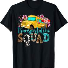 Camiseta de regreso a clases con el autobús escolar - Negro-1 - Ver 1
