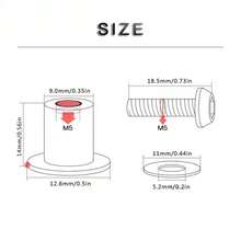 Motorcycle Windscreen Screen Bolts Screw Kit M5 Bolts Rubber Well Nuts Washers - Black - View 9