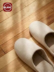 超轻室内男女通用拖鞋保暖毛绒家居拖鞋春秋鞋女士居家平底柔软静音卧室拖鞋情侣拖鞋适合所有季节 - 米色 - 查看 3