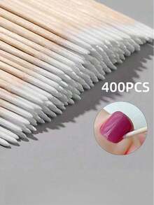 500/400/300/200/100支装清洁棉签/指甲清洁棒，美甲护理工具；100支装无绒微型刷/睫毛延长胶卸除器，美甲用品，美甲工具，返校季，指甲护理，美甲工具（适用于假指甲），修脚工具 - 彩色 - 查看 14