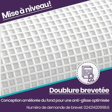 DEXI Tapis Salle de Bain Antidérapant 60 x 110, Absorbant, Design Moderne, Lavable en, pour Baignoire, Douche, Chambres, Gris TOVK - blanc - Voir 5