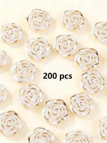 20/50/100/150/200片装亚克力叶子花朵吊坠，透明叶子吊坠，适用于珠宝制作、手链、项链、耳环等。 - 彩色 - 查看 29