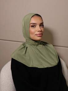 1pc Fashionable Casual Elegant Instant Hijab Cap, Classic Minimalist Style, Soft & Breathable Jersey Fabric, Versatile For Daily Life, Festivals, Prayers - Turban - View 9