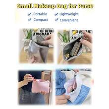 4.5 X 6.5 Clutch Stadium Approved, Leather Coin Purse For Women Wristlet Money Pouches For Cash Car Change With Zipper Lipstick Holder, Extra Small Makeup Bag For Purse Organizer Insert, Red - 紅色 - 查看 6