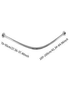 U-Shaped Stainless Steel Extendable Corner Rod For Bathroom Bathtub, International Style, Metal, Adjustable Bath And Boutique Corner Rack Accessory - A - View 15