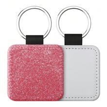 1PC Customized Heat Transfer Keychain, Personalized Photo Keychain, PU Leather Glitter Creative Keychain, Customized 2D Flat Hanging Decoration, Backpack Pendant Decoration, Customized Pet Memorial Gift, Surprise Gift, Beautiful Accessory, Romantic Gift, Customized Text, Boyfriend/Girlfriend Gift, Parents/Mother Gift, Couples/Couple/Best Friend Gift, Holiday Gift Partner - Multicolor - View 16