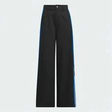 Adidas Pantalones anchos de punto cómodos y casuales para mujer, versátiles, para primavera/otoño - Negro - Ver 1