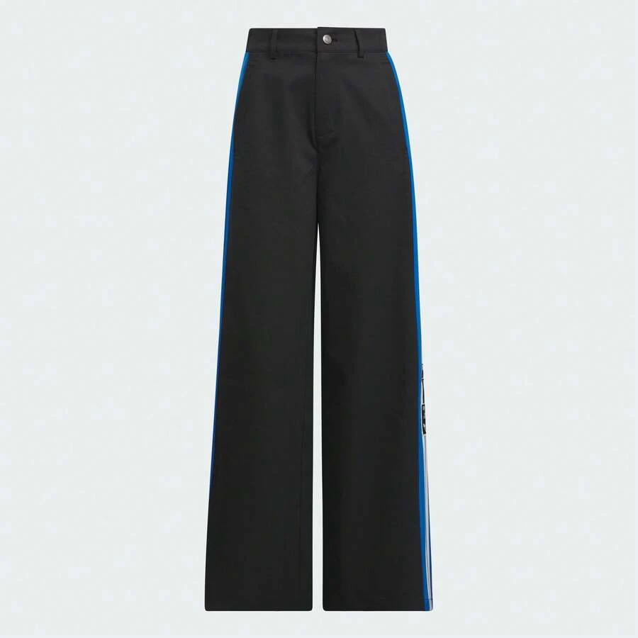 Adidas Pantalones anchos de punto cómodos y casuales para mujer, versátiles, para primavera/otoño - Negro - Ver 1