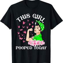 Esta chica hizo caca hoy, divertida broma sobre caca, meme, caca, humor, camiseta - Negro 5 - Ver 1