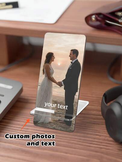Custom Photo Mobile Phone Stand , Wooden Mobile Phone Stand,Personalized Desk Or Nightstand Phone Holder ,Unique Photo Gift For Mom, Dad, Couples,Valentine's Day Gifts, Commemorative Gifts, Gifts For Friends, Family Gifts