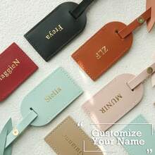 1pc Personalized Luggage Tag, Customizable With Name And Gold Letter Identification, Suitable For Luggage, Backpacks, Unique Travel Accessory And Gift - Multicolor - View 4