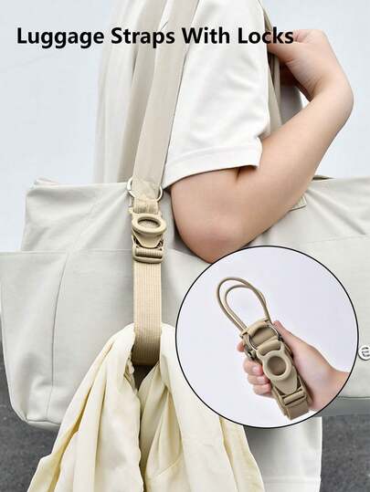 This New 2-In-1 Adjustable Luggage Strap Features A Locking Buckle And Quick-Release Buckle, Making It Lightweight And Easy To Use. It's Ideal For Securing Backpacks, Suitcases, And Handbags, Ensuring Transport. Compatible With Suitcases, Backpacks, And Camping Bags, This Luggage Strap Provides A Secure And Reliable Securing Solution For Activities Such As Travel, Hiking, Camping, And Trekking.