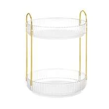 2/3-stöckiger 360° drehbarer Luxus Make-up Organizer - Großer Tischplatz Kosmetik Aufbewahrungsschrank, Badezimmer & Küchen Regal für Make-up, Hautpflege, Lippenstifte, ideal für Frauen & Make-up Enthusiasten - Verschiedenfarbig - Übersicht 12