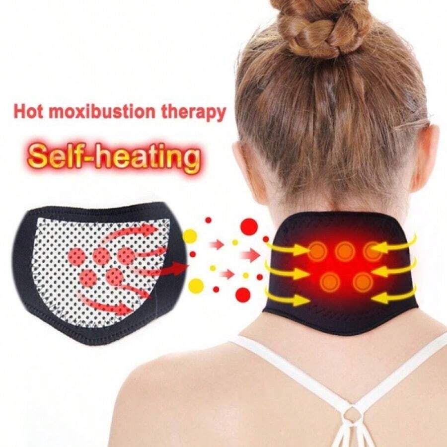 Self-Heating Tourmaline Neck Magnetic Therapy Set To Relieve Fatigue And Pain - 黑色 - 查看 1
