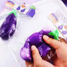 1/3个蔬菜造型减压玩具，可爱捏捏球，弹性粘手派对小礼物，礼品袋填充物，生日礼物，宝箱填充物，生日派对减压玩具，礼品袋填充物，皮纳塔填充物，礼品袋填充物 - 彩色 - 查看 2