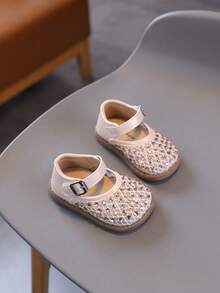 1 Pair Baby Girls' Shoes, New Mesh Rhinestone Cute Toddler Little Girl Princess Shoes, Lightweight Soft Sole Suitable For Crawling, Spring/Summer/Autumn/Winter - Pink - View 2