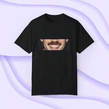 Dom Dolla Shirt, Mustache Graphic Tee, Festival Rave Shirt - màu đen - Xem 1