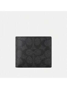 Coach Men's Wallet, RFID Blocking Genuine Leather Wallet, Short Bifold Wallet With 6 Credit Card Slots And Clear ID Window - one-size - View 10