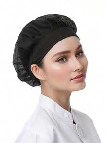 3pcs, Adults Chef Hat, Chef Cap For Men Women, Adjustable Cooking Hat With Elastic Band, Reusable Chefs Hat, Professional For Kitchen Coffee Restaurant Food Service, Kitchen Supplies, Accessories, - Nhiều màu - Xem 7