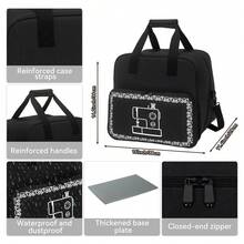 Sewing Machine Carrying Case With Multiple Pockets - Adjustable Shoulder Strap, Fits Most 15-18 Inch Sewing Machines, Made Of Waterproof Oxford Cloth - Black - View 2