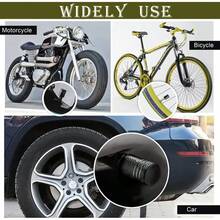 Tapas para vástago de válvula de neumático, juego de tapas de válvula de neumático de aleación de aluminio duradero, cubiertas universales para vástago para automóviles, camiones, motocicletas y bicicletas B1MJ - Estilo A - Naranja - Ver 4