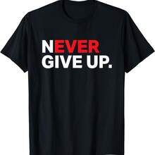 Camiseta motivacional Never Ever G Up - Negro 4 - Ver 1