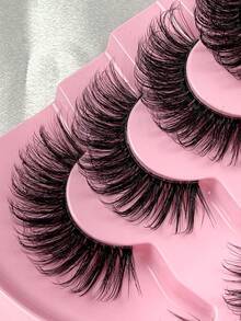 7 pares de pestañas postizas de gato de ojos largos y esponjosos, pestañas postizas de visón 3D falsas, pestañas largas y suaves con banda transparente, pestañas rizadas y postizas - Pestañas Fluffy - Ver 5