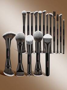 MAANGE Bộ cọ trang điểm chuyên nghiệp hai đầu 17 món, kèm hộp đựng 4 mặt và hộp giấy, thích hợp làm bộ cọ trang điểm du lịch, quà tặng, bộ cọ trang điểm chuyên nghiệp, bộ trang điểm hoàn chỉnh. - màu đen - Xem 4