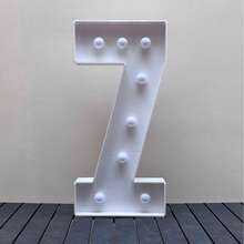 73cm High LED Digital Light, Suitable For Birthday, Wedding, Graduation Party Decoration, Ideal For Photography, Luminous Party Accessory - White - View 21